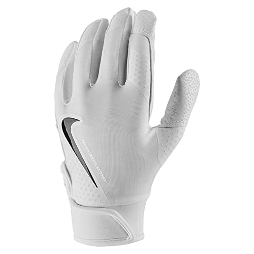 Nike Youth Hyperdiamond 2.0 Batting Gloves White | Black Small