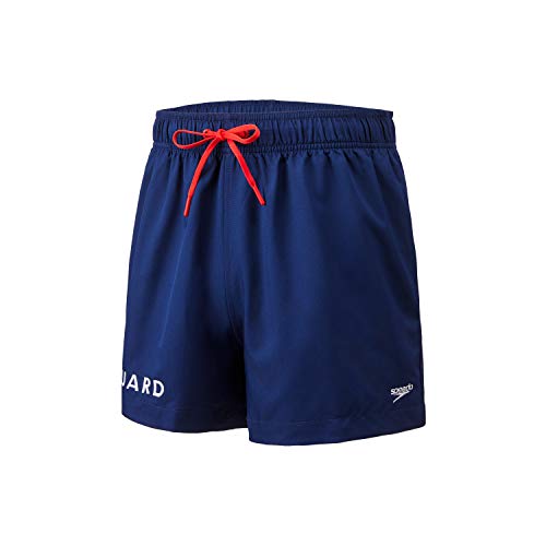 Speedo Men's Standard Guard Swimsuit Trunk Volley, 14' Navy, Medium