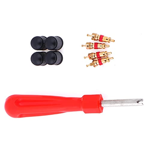 YÁSEZ Tire Valve Service Kit 4 Cores Caps Stem Repair Tool for Car Motorcycle Bus Truck