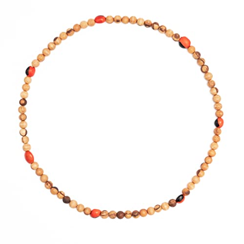 Luna Sundara Palo Santo and Huayruro Charm Necklace Handmade in Peru Highly Aromatic and Spiritually Cleansing