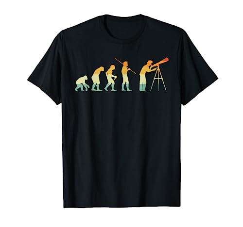 Telescope Evolution Astronomer Astronomy Stars Constellation T-Shirt