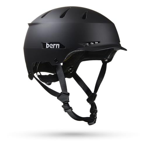 Bern Hendrix Adult Bicycle Helmet, Brim Style, Multisport Certified, MIPS Rotational Impact Protection, Matte Black, Large