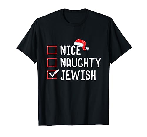 Nice Naughty Jewish Christmas List T-Shirt