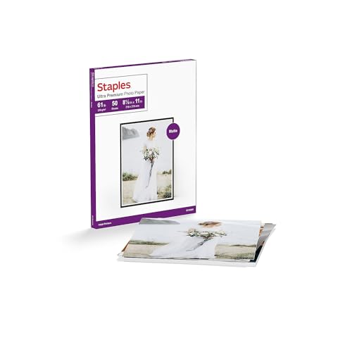 Staples 564121 Ultra Premium Matte Photo Paper 8.5-Inch x 11-Inch 50/Pack (19895-CC)