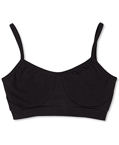 Soul Flower Women's Organic Bralette Bra (Small, Black)