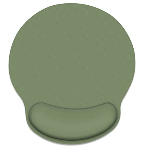 Britimes Green Mouse Pad Ergonomic Mouse Pad with Wrist Support Non-Slip Rubber Base Mousepad for Home Office Gaming Working Computers Laptop Easy Typing & Relief