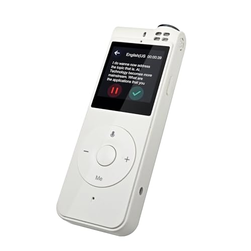 Navitomoon F-22 Digital Voice Recorder, Speech to Text and Instant Translation, Suitable for Meetings, Classrooms and Interviews