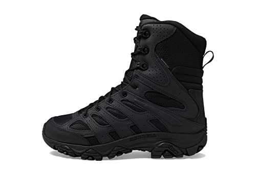 Merrell Men's Moab 3 Tactical 8' Zip Waterproof Military Boot, Black, 10.5