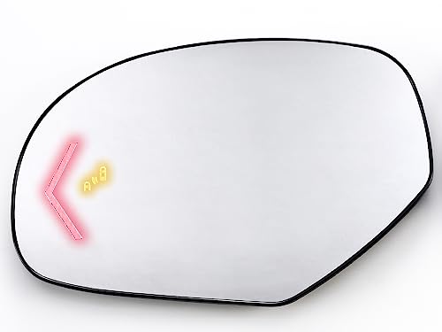 APA Replacement for Exterior Rear View Mirror Glass with Arrow Signal Blind Spot Detection Power Heated 2009-2013 YUKON TAHOE Driver Left Side 20778440