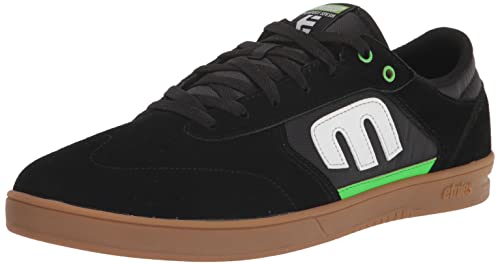 Etnies Men's Windrow Vulc Mid x Doomed BMX Shoe Skate, Black/Green/Gum, 6