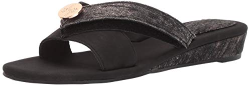 LINDSAY PHILLIPS Women's Mellie-Black Flip-Flop, 8