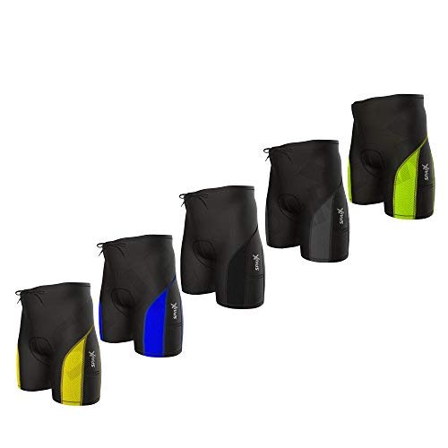 Sparx Elite Men Triathlon Short Tri Shorts Cycling Bike Swim Run (Black, Large)