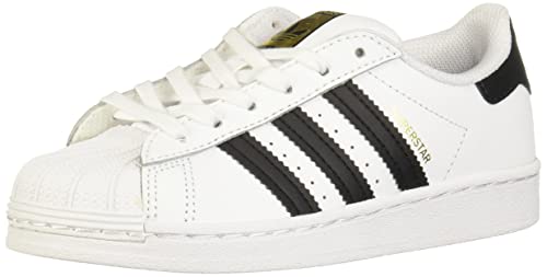 adidas Originals unisex child Superstar Sneaker, White/Black/White, 4.5 Big Kid US