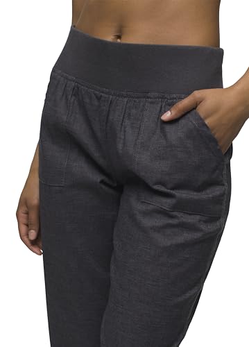 prAna Women's Standard Mantra Pant, Coal, Small