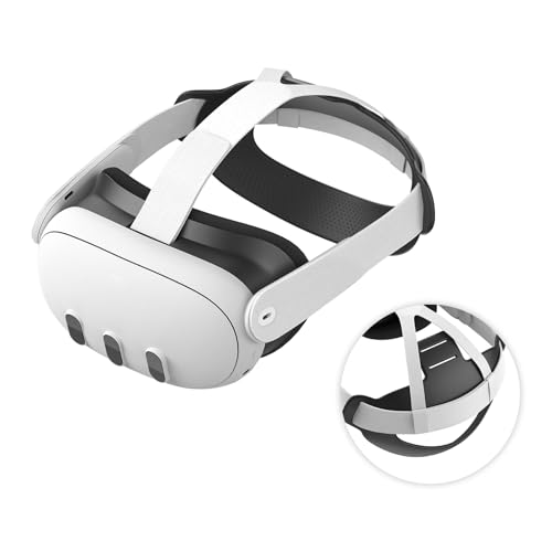 KIWI design Headset Strap Pad Replacement for Elite Strap Compatible with Quest 2/Quest 3 (Black)