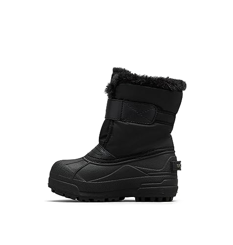 Sorel Youth Unisex Little Children's Snow Commander Boots - Black, Charcoal - Size 7