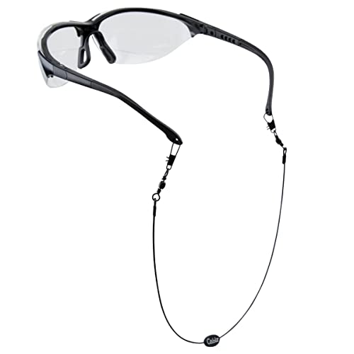 Cablz Clipz Retainers | Black Coated Stainless Steel, Off-the-Neck, 14 Inch Eyewear Retainer | Black, 14in