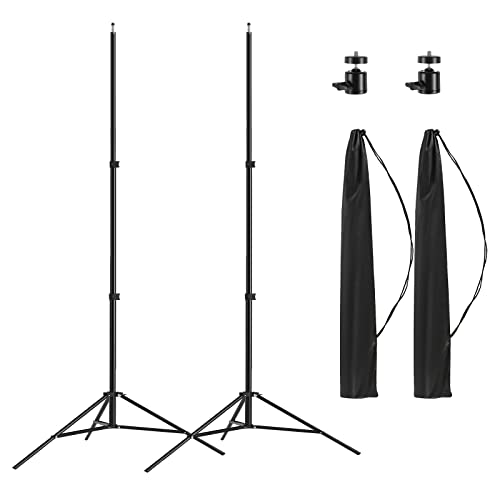 2 Pack Aluminum Light Photography Tripod Stand with Case,Altson 7 Feet Portable Photo Video Tripod Stand for Speedlight, Flash, Softbox, Umbrella, Strobe Light, Camera