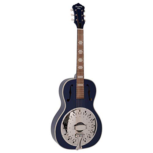 Recording King 6 String Resonator Guitar, Right, Wabash Blue (RPH-R2-MBL)