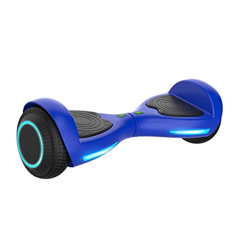 Fluxx Hoverboard with 6.5' LED Wheels & Headlight, Max 3.1Miles Range & 6.2mph Power by 200W Motor, UL2272 Certified Approved and 50.4Wh Battery Self Balancing Scooters for 44-176lbs Kids Adults (Blue)