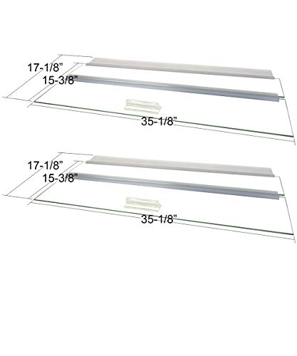 Glass Canopy for Aquariums with and Without Center Braces, 10 Gallon to 200 Gallon Aquariums (Tank with Center Brace, 72' L x 18W)