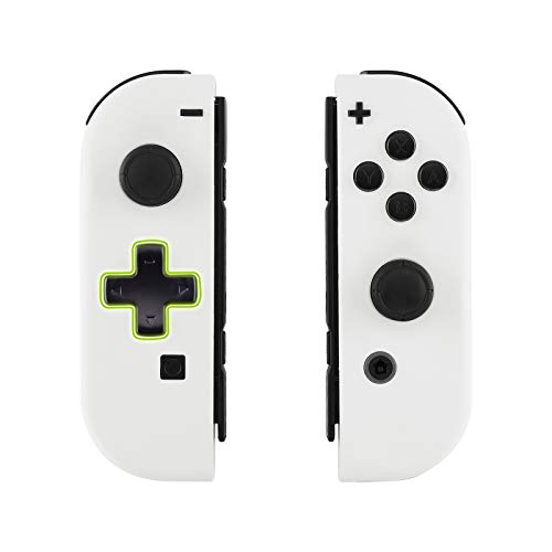 eXtremeRate White DIY Housing (D-Pad Version) with Full Set Buttons for Joycon Handheld Controller, Replacement Shell Case for Nintendo Switch & Switch OLED [Only The Shell, NOT The Joycon]
