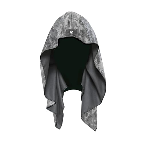 Mission Cooling Hoodie Towel, Digi Camo - Soft, Durable Microfiber - Cools Up to 2 Hours - UPF 50 Sun Protection - Machine Washable