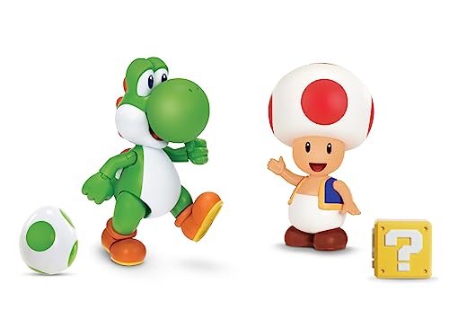 Super Mario Nintendo 4' Figure 2 Pack: Yoshi & Toad