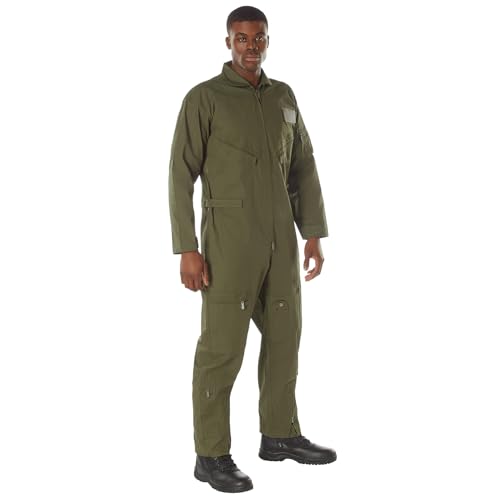 Rothco Flightsuit – Mens Pilot Coveralls – Costume Cosplay Jumpsuit – Olive Drab – L