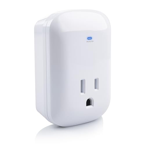 [ETL Listed] Cable Matters 2205 Joules, 1875W Single Outlet Surge Protector for TV, PC, Xbox Series X, PS5, Refrigerators and other Appliances (Wall Surge Protector/Mini Surge Protector) in White