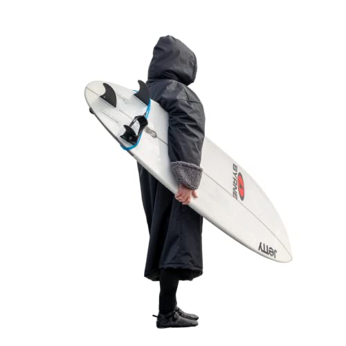Malo'o Adult Long Sleeve Sherpa Lined Surf Parka-Waterproof and Windproof-Changing Robe - Swim Parka - 2 Sizes
