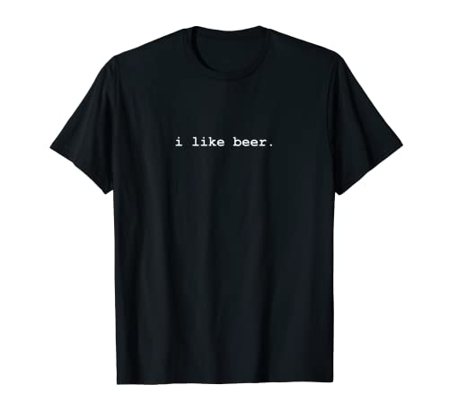 I Like Beer Minimalist Funny Drinking T-Shirt
