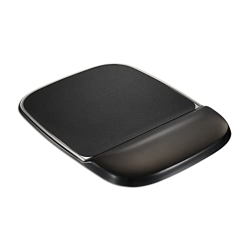 STAPLES 24339938 Mouse Pad with Gel Wrist Rest Black Crystal