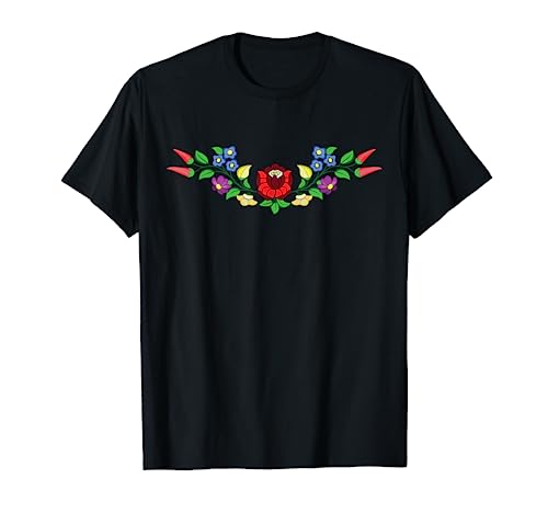 Hungarian folk art vector desing from kalocsa magyar T-Shirt