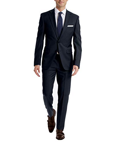 Calvin Klein Men's Slim Fit Suit Separates, Solid Navy, 40 Long