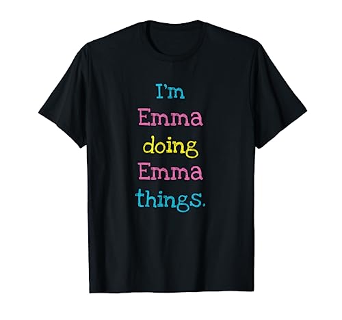 Emma Cute Personalized Text Kid's Top For Girls T-Shirt