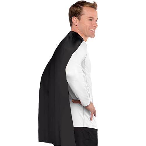 Black Cape Unisex Adult Costume - One Size Fits Most (1 Count) - Perfect for Cosplay, Parties, and More