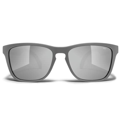 Distil Union MAGNETIC Stay-Put Seafarer Sunglasses with flexible comfort and durable shape-memory frames | Polarized Mirrored Lens for Men Women (Storm Gray)