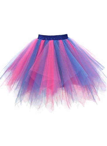 emondora Women's Tutu Skirts Black Tulle Skirt for Women Tutu Petticoat Adult Fluffy Ballet Bubble Dance Skirt