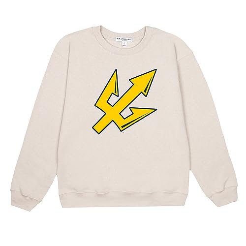 Suburban Riot University Of California San Diego Official Traditional Willow Women's Long Sleeve Fleece Sweatshirt (Small) Cream