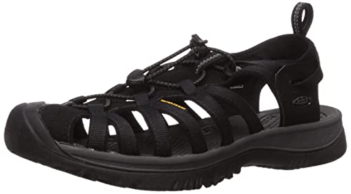 KEEN Women's Whisper Closed Toe Sport Sandals, Black/Magnet, 8