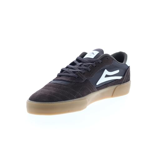 Lakai Cambridge Men's Skate Shoe, Chocolate/Light Blue UV Suede, 6