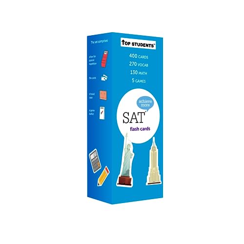 SAT Flash Cards 2024 | 400 SAT Vocabulary and Math Flash Cards | SAT Prep | SAT Vocab Cards | SAT Math | SAT Prep Cards
