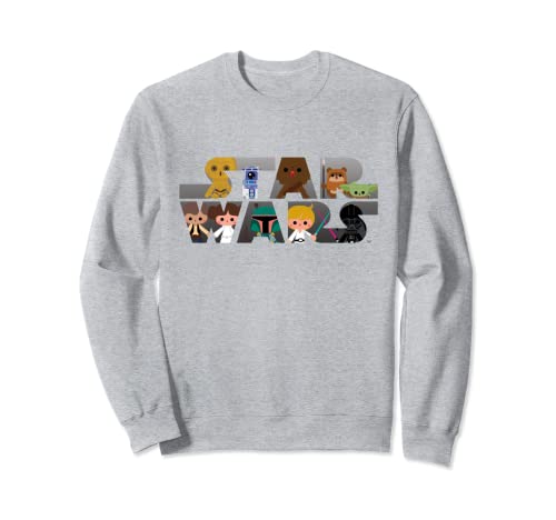 Star Wars Logo Kawaii Multi-Character Sweatshirt