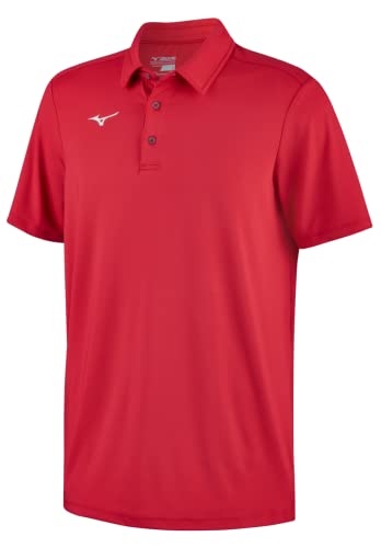 Mizuno Men's Standard Accel Polo, RED