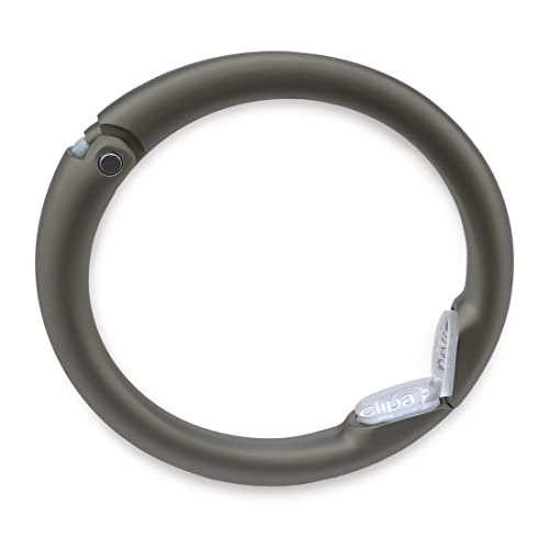 Clipa Bag Hanger - Matte Hematite PVD - The Ring That Opens Into a Hook and Hangs in Just 1/2' of Space, Holds 33 lbs., 3 yr. Warranty