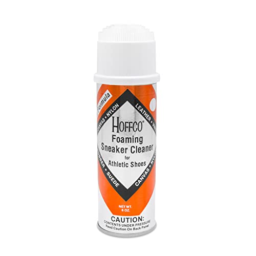 Hoffco Sneaker Cleaner with Scrub Brush - Foam Shoe Cleaner 6oz