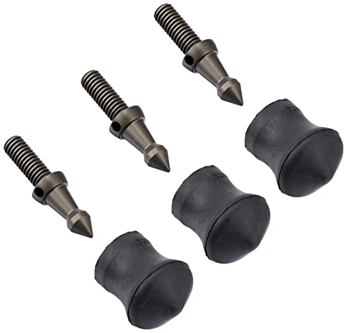 GITZO GSF30S Tripod Accessory, Spike + Rubber Stone, 1.2 inches (30 mm), Pack of 3