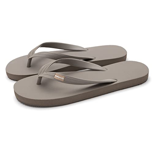 Feelgoodz Men's Classicz Core Natural Rubber Flip Flops (Khaki, Size 10)