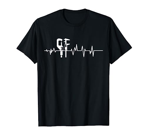 Machinist Heartbeat Profession Machine Tools CNC Operator T-Shirt